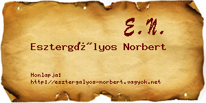 Esztergályos Norbert névjegykártya