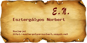 Esztergályos Norbert névjegykártya