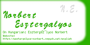 norbert esztergalyos business card